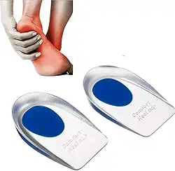 Calcanheira Palmilha Gel Alivio Dores Esporão Calcâneo Fascite Dor Calcanhar Pés Uso Diario Trabalho Academia Confortável Para Homens e Mulheres (34 a 39)