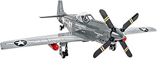 DAHONPA P51 Fighter Military Army Airplane Building Bricks Set, 258 Pieces Air-Force Build Blocks Toy, Gift for Kid and Adult