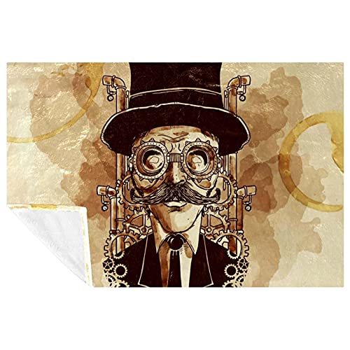 Couverture douce et chaude steampunk 150x100 cm pour canapé