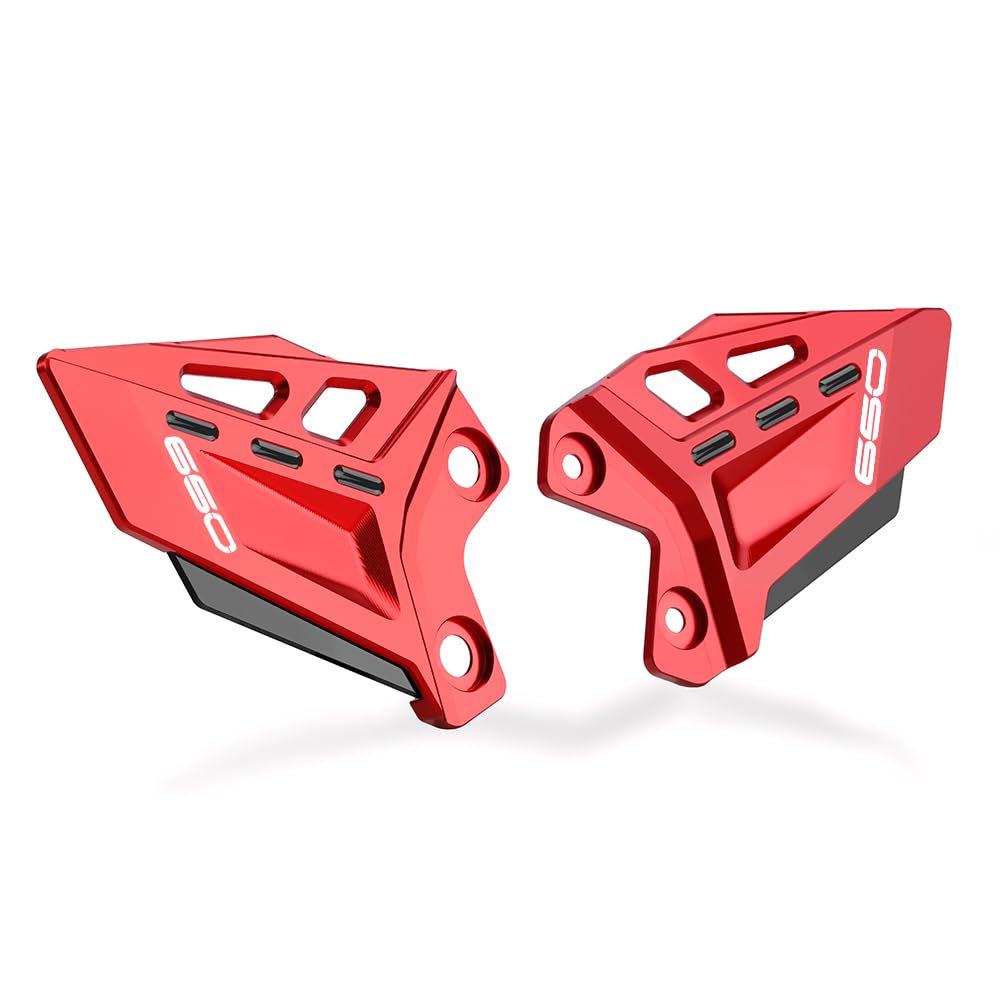 Modeer Moto Protection Repose-Pieds pour Z650 / Z650RS 2017-2022 2023 2024 2025 a Paire Repose-Pieds Pédale Protecteur Repose-Pieds Plaques de Talon Protection z650 z 650 rs Accessoires (Rouge/Noir)