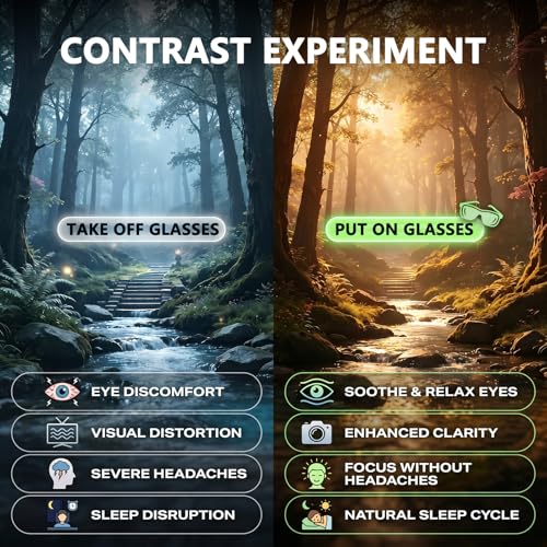 Image of Gaming Glasses, Blue Green Light Blocking, Screen Fatigue, Sleep Glasses for Men Women, Gift for Gamers