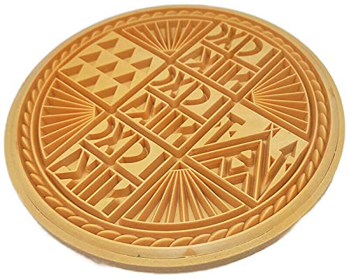 Hand Made Bread Stamp Prosphora Orthodox Holy Land Wooden Liturgy Traditional Greek Seal