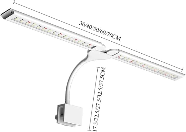 水槽用ダブルブレードLEDクリップ式ライト。超高輝度で小型水槽に最適。水槽の色を変えたり、色を鮮やかに見せるための特別な照明です。カラーチェンジ機能とタイマー機能を搭載。LZGG (A,4.8W) - 2