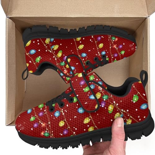 Boys Shoes Girls Kids Sneakers Tennis Running Shoes Christmas Colorful Lights Pattern2