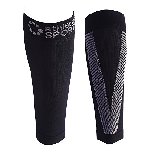 letec Sport Compression Calf Sleeve (20-30 mmHg) for Shin Splints