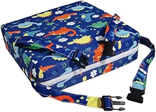 KATEL Booster Seat for Dining Table,Dining Chair Heightening Cushion | Washable Seat Cushion with 2 Adjustable Straps Safety Buckle, Chair Heightening Cushion