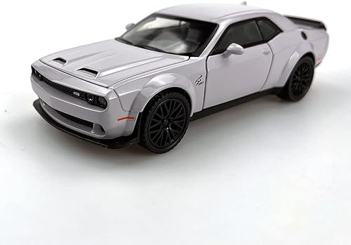 Coches de juguete de aleación fundidos a presión 132 para Doodge Challenger, auto de aleación con luces y música, mini vehículos de juguete para