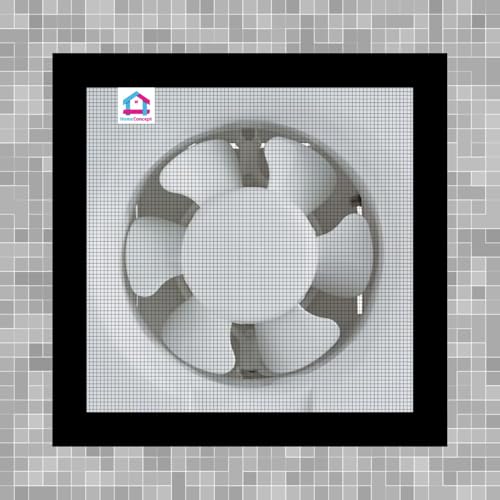 Image of HomeConcept Small Mosquito Net for Exhaust Fan and Bathroom Small Window - 120 GSM Pre-Stitched Ready-to-Use Fiberglass Mesh, Protection from Insect, Dust and Lizard, Washable (Black, 40cm x 60cm)