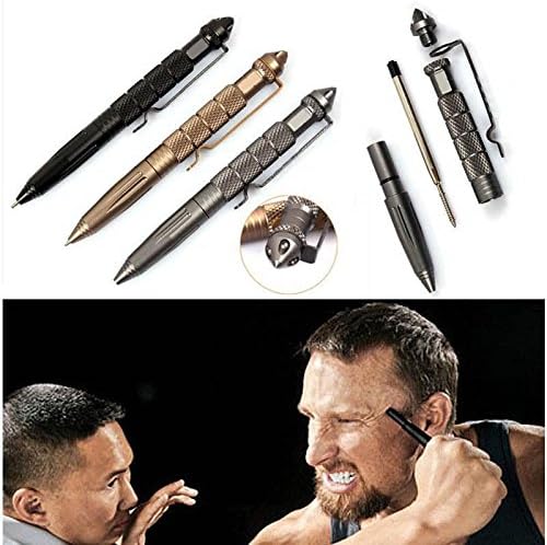 Eachbid Aircraft Aluminum Tactical Pen Self Defense Pen - Grey