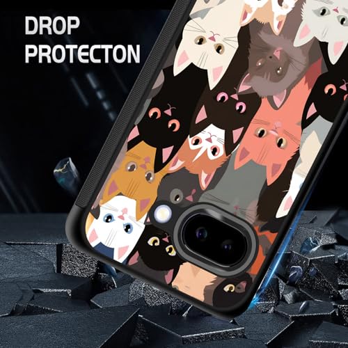 BFUKVOU for Pixel 10a Case,Hard PC+Soft TPU Bumper Anti-Slip Ultra Thin Cover Protective Shockproof Case for Google Pixel 10a 6.3 inch 2026,Colorful Cats by BFUKVOU - Used condition - Image 3