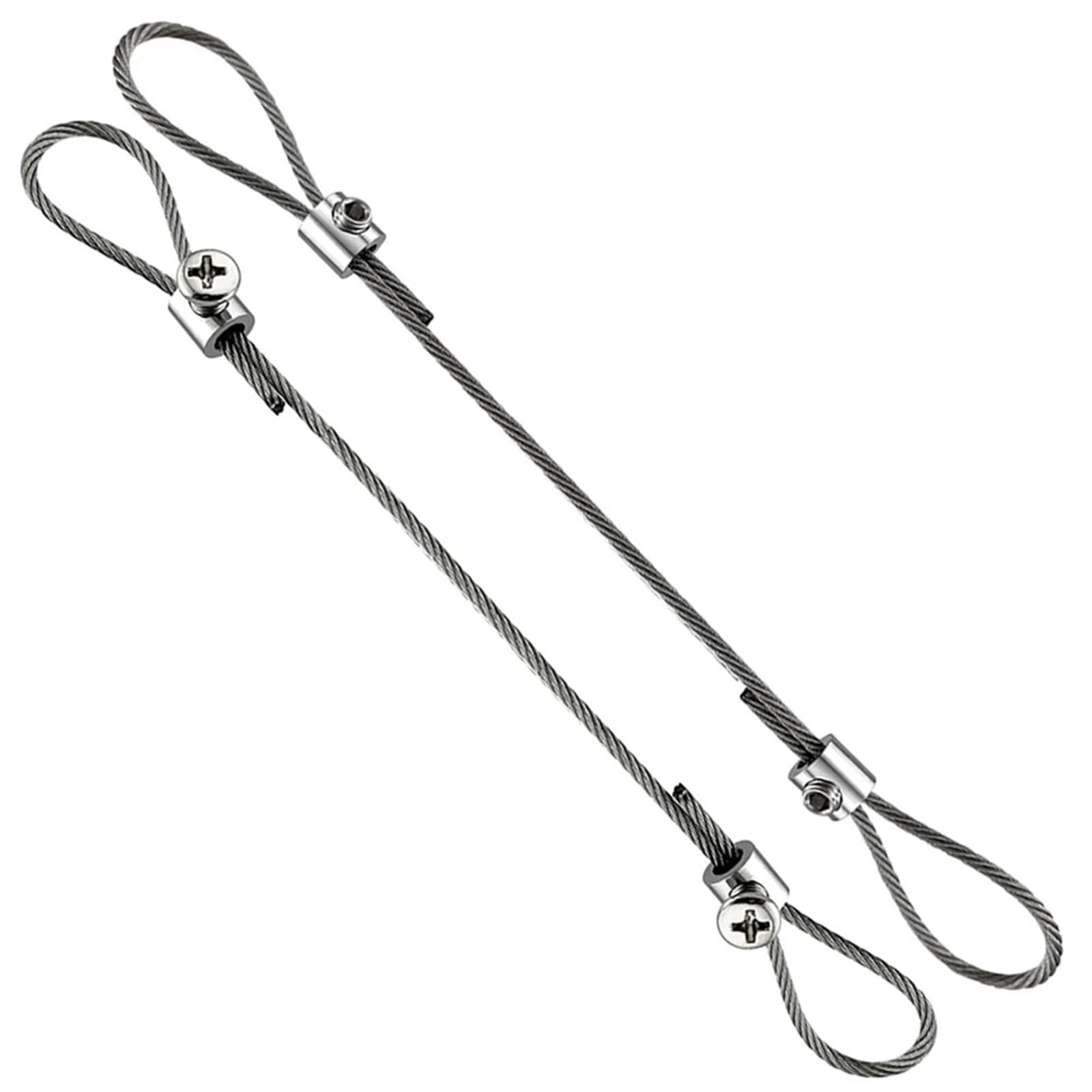 Morsetti Per Filo Stendibiancheria Morsetti for fune metallica in acciaio da 10 pezzi 1-2mm Clip di sospensione a foro singolo con hardware fissaggio for imbracatura for cavi a vite(B-100pcs)