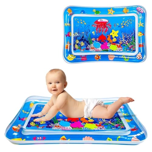 Image of Baby Gym and Fitness Inflatable Tummy Time pad Premium Kids Water Play Mat | Multi-Function Fitness Kids Water Play Mat for Infants, Boys and Girls (Playmats & Floor Gyms - Square)