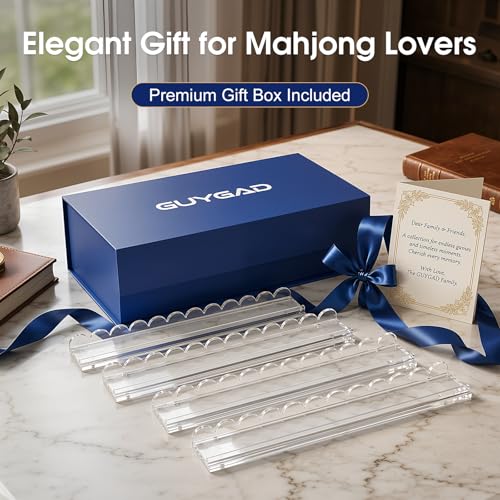 GUYGAD Luxury American Mahjong Racks with Magnetic Pushers, 4pc Premium Set by GUYGAD - Used condition - Image 2