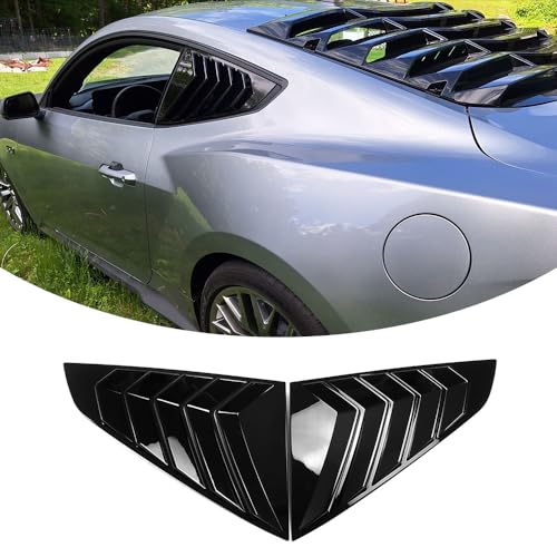Image of Jogon Rear Window Louvers Trim for Ford Mustang S650 GT Coupe Dark Horse Ecoboost 2024-Present, C Pillar Window Blinds (Style A)