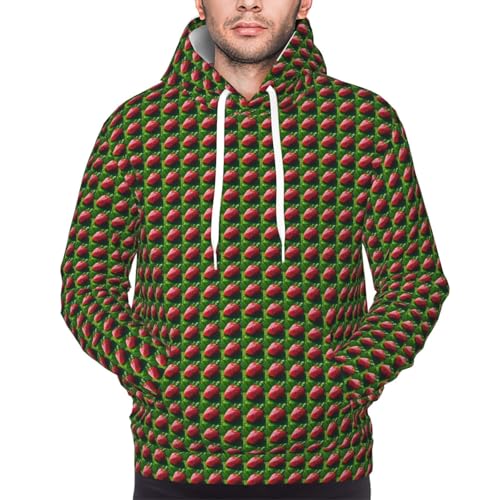 Sweat à capuche décontracté fraise pour un pull avec poche confort - 3