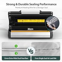 95kPa Precision Vacuum Sealer Machine for Food,Multiple Modes For Meal Prep — image 5
