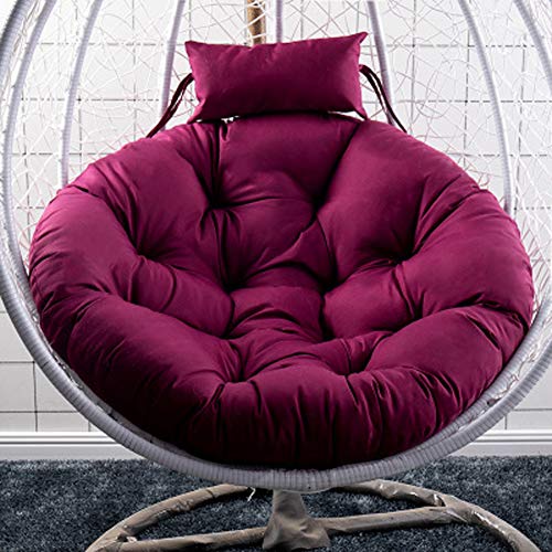 Coussin de balançoire en métal et bois violet 105 cm, assise grand confort jardin