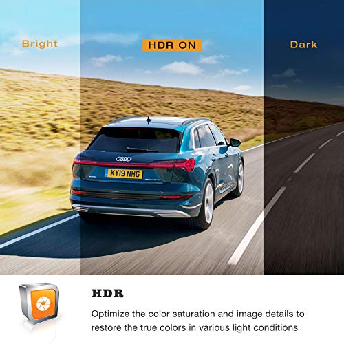 Product Image 6: TOGUARD Dual Dash Cam with IR Night Vision, FHD 1080P Front and 720P Inside Cabin Dual Lens Car Dash Camera with 1.5 inch LCD Display Parking Monitor Loop Recording G-Sensor for Car Truck Taxi Driver