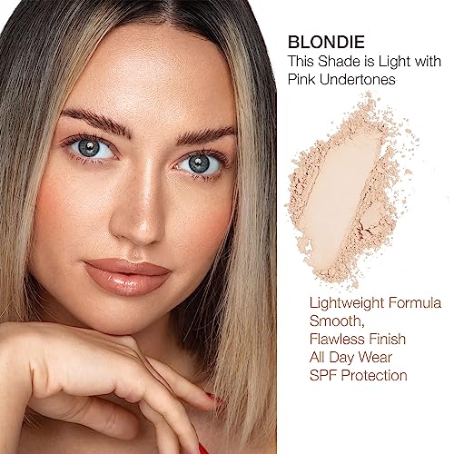 Bellapierre Loose Powder Mineral Foundation Spf 15 | Vegan & Cruelty Free | Full Coverage | Hypoallergenic & Safe For All Skin Types | Oil & Talc Free - 0.32 Oz - Blondie #TOP3