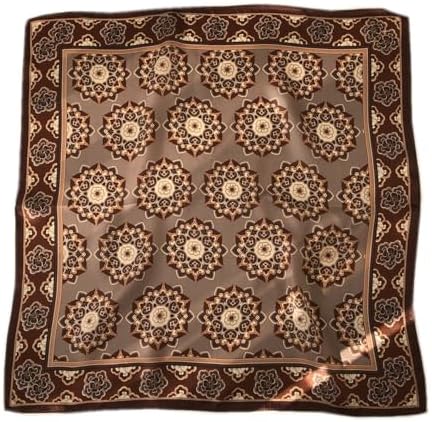 Riho 12 Momme Mens 100% Mulberry Silk Neckerchief Scarf Head Band Banada(53x53cm) image 5