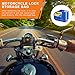 Motorcycle Alarm Disc Brake Lock, Motorcycle Locks Anti Theft Security Wheel Disc Lock Waterproof 110dB Alarm Sound with 5ft Reminder Cable Keys and Carry Pouch for Motorbike Bike Scooter
