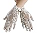 Urban CoCo Vintage Spring and Summer Women's Lace Cotton Short Gloves (Model 2-White)