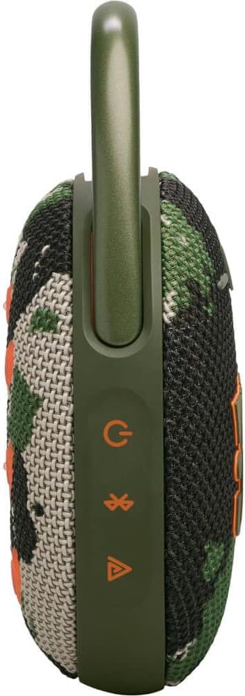 JBL Clip 5 Ultra-portable Weather Proof Bluetooth Speaker Squad- Renewed