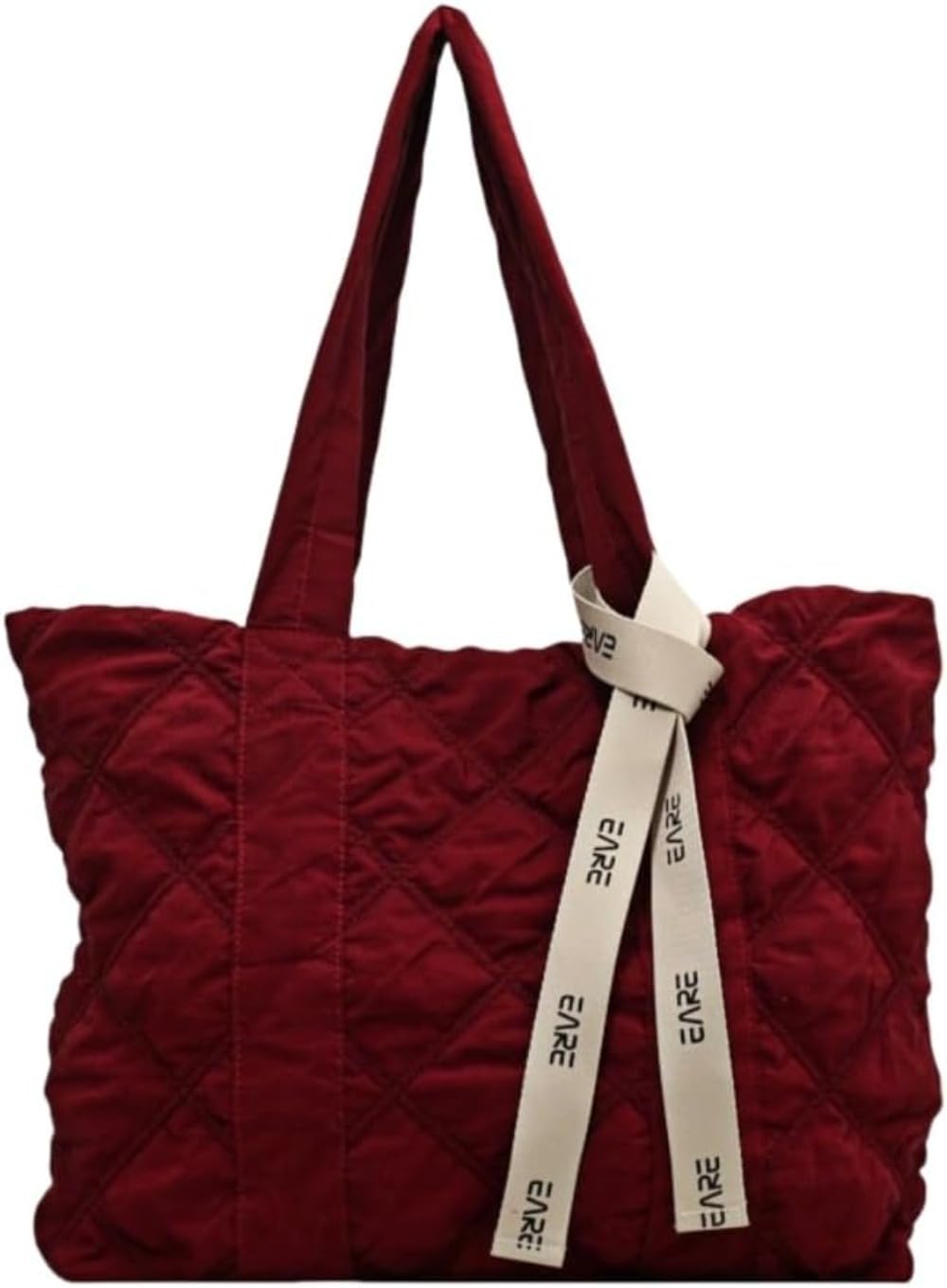Damika Tote Shoulder Bag, Fluffy Waterproof Zipper, Large Capacity, Computer Umbrella, Cosmetic Storage, For Work School Travel, Business Trips, Fashionable, Unisex, red (burgundy) : Clothing, Shoes &