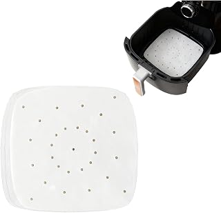 100pcs Air Fryer Cooking Paper - Specially for Ninja 10.4L Multicooker, 26cm × 26cm Perforated, Non-Stick and Grease Resistant, Oven Accessories SFA700EU