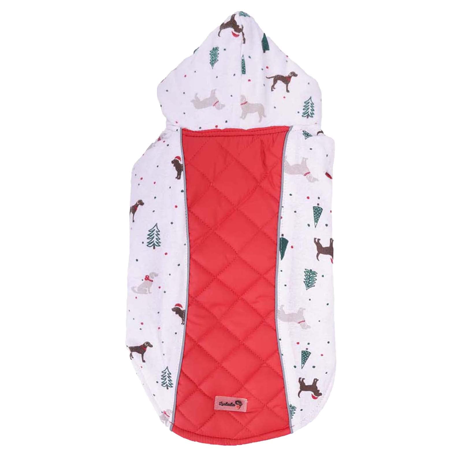 Lulala Dog Winter Clothes Reversible Dog Hoddie Jacket Christmas Tree and Dog Printed Warm Dog Coat Windproof Pets Cold Weather Wearing (White-S) (B0BJK6KZT1) Amazon Price History, Amazon Price Tracker