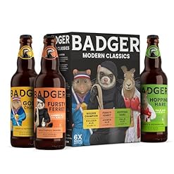 Badger Beers Modern Classics Mixed Beer Multipack | Golden Ale, Amber Ale & Pale Ale | Ale gift set of 6 x 500ml beer bottles – Badger
