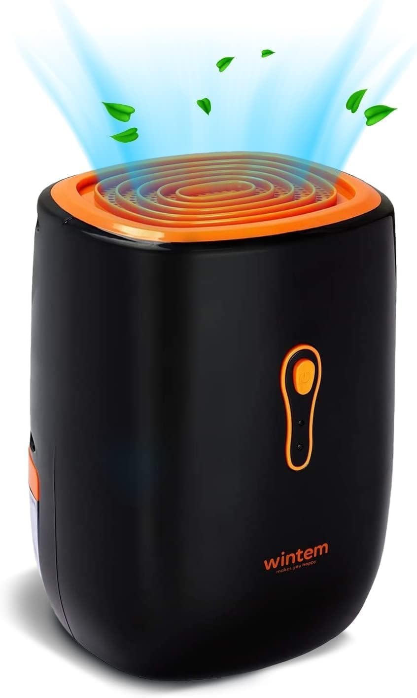 Deshumidificador portátil de 750 ml bajo consumo para baño y hogar con apagado automático
