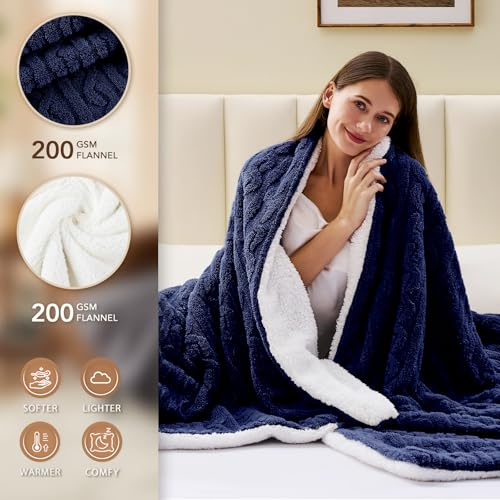 Image of Homemate Electric Heated Blanket Full - 72 inchx84 inch Heating Bed Blankets Throw with 10 Heating Levels 8 Hours Auto Off Fast Heating Over-Heated Protection Ultra Soft Warm Flannel ETL Certified