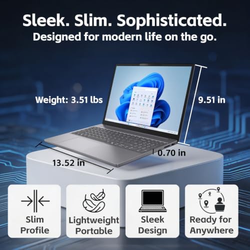 Image of Lenovo IdeaPad Slim 3 Laptop, Intel Core i7 (10-Core), 15.3 inch WUXGA Display 1920x1200, 24GB RAM, 1TB PCIe SSD, Wi-Fi 6, Windows 11, Numeric Keypad, Copilot AI, Business & Home Office Laptop