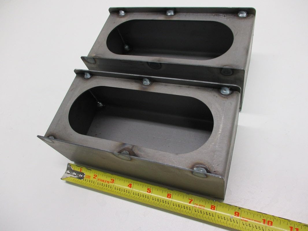CTW Steel Oval Mounting Boxes for 6" LED Oval Brake, Stop, Turn and Tail Lights, Set