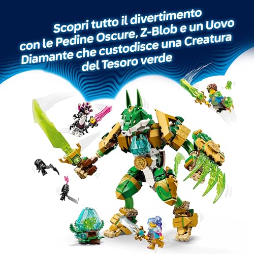 DREAMZzz 2in1 Mech Volpe Guardiana - Action Figure Giocattolo Trasformabile in Volpe Guerriera - con 3 Minifigure e Creatura del Tesoro Verde da Collezione - Regalo per Bambini da 9 Anni - 71508 - Lego - Immagine 4