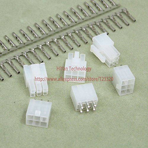 Wiring Connecting Terminals - (50sets/lot) Molex 4.2MM 6Pin 2 * 3Pin Pitch:4.2MM 180 Degree 5566 Wafer + 5557 terminals + 5557 Housing Molex4.2-6P