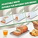 CAWIU Bread Slicer for Homemade with Box, Foldable Bread Cutter with Crumb Tray, Adjustable Width Bread Slicing Guide for Loafs, Sandwiches, Bagels, and Cakes