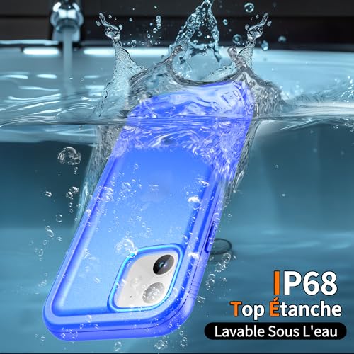 Coque étanche iPhone 12 / 12 Pro Cozycase antichoc intégrale bleu - 4
