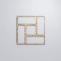 Vista 5 de 7 3/8"W X 7 3/8"H Extra Pequeña Sheffield Decorativos Paneles De Pared De Madera De Calado, Roble Rojo