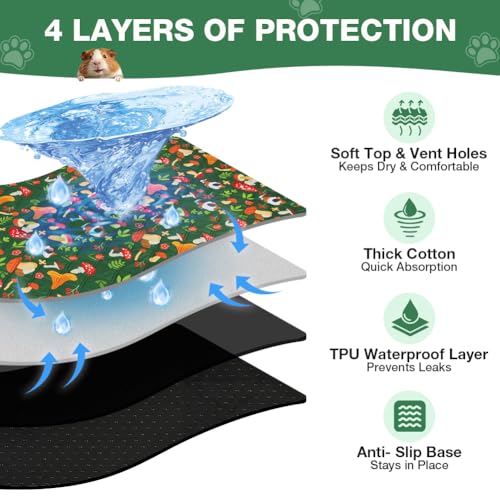 Tapis de cage cochon d'inde absorbant 70x140 alèse éducateur lavable lapin chat - 12