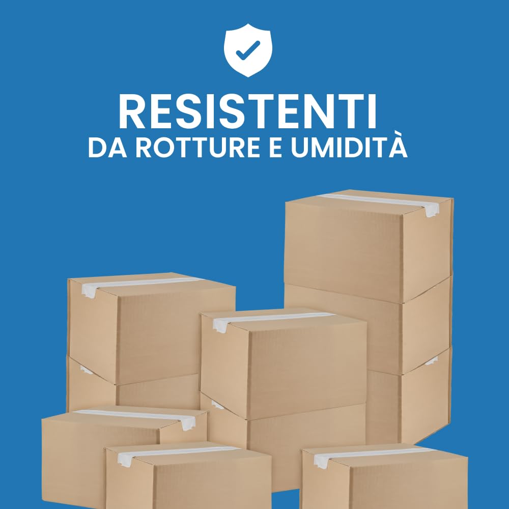 Scatole Imballaggio Trasloco LEONARDO-10 Scatoloni 60x40x40 Cm - Scatola Di Cartone Doppia Onda - Imballaggi Per Spedizione E Scatole Per Biancheria E Libri
