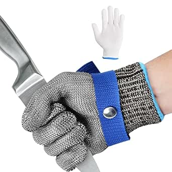 Guanti Antitaglio Guanti Anti-Taglio Per Cucina - 2 Paia, Grado Alimentare E Livello 5 Di Protezione Guanti Protettivi Per Lavorazione Legno - Foto 3