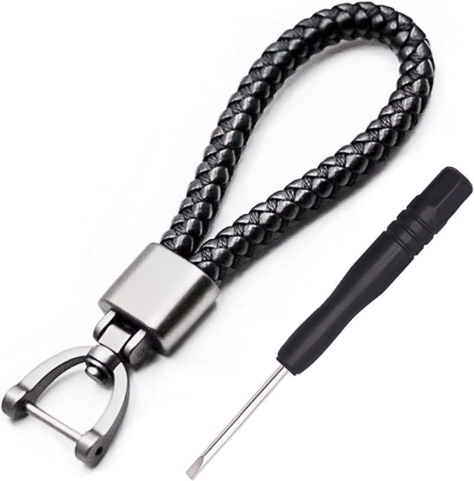 Porte-Clés De Voiture pour Chevrolet Corvette 1998-2004, Porte-clés en Cuir tissé à la Main Voiture Keychain, accessoire de rechange