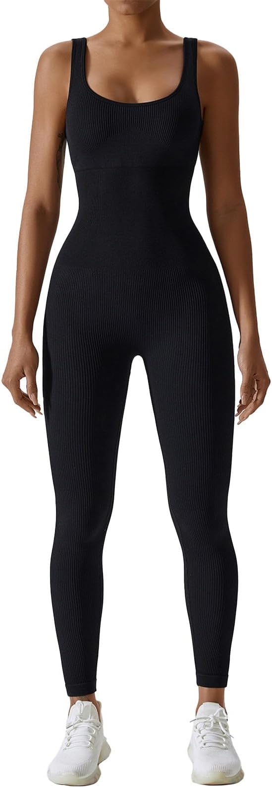 BFACCIA Sleeveless Romper Ribbed Sports Jumpsuits Women's Yoga Sexy Playsuits Romper One Piece Bodysuit Casual Solid Color UnitardBodycon Workout Outfits Running