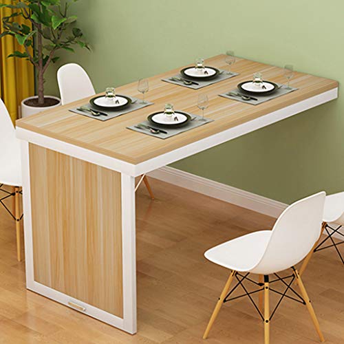 Établi de bureau pliant et mural en bois, polyvalent et ultra compact