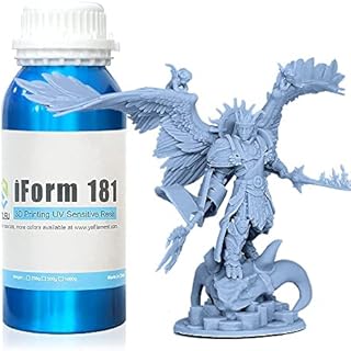 YOUSU iForm LCD 3D Printer Resin UV-Curing 405nm Rapid High Precision Quick Curing Standard Photopolymer 4K Low Odour for LCD DLP Printer 3D Printing Liquid Red Wax 1000g
