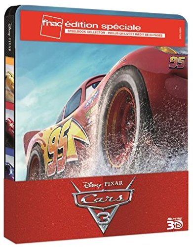 CARS 3 - Exklusiv FNAC Steelbook 3D Edition with 84 seitigem Booklet (France) 3 Disc inkl. Bonus Disc - Blu-ray