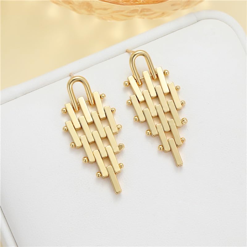 Dangle Earrings Metal Mesh Earrings Stud Earrings Fashion Jewelry Best Gift for Women and Girls - Image 4