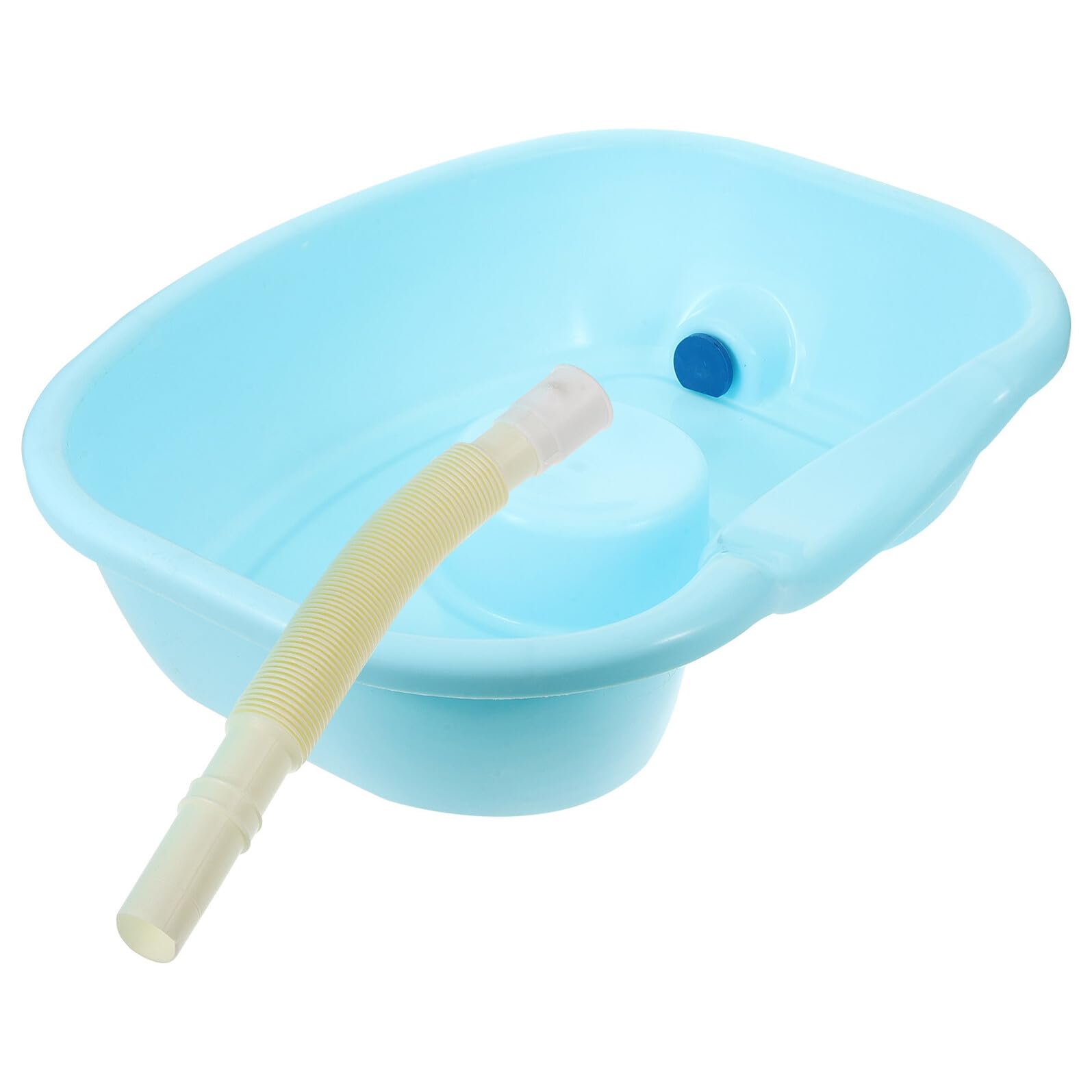 Lavatesta Portatile in Plastica Abs con Tubo Antischizzo, Bacinella per Lavare Chioma da Letto per Anziani, e Donne in Gravidanza, Lavabo Shampoo Comodo per Uso Domestico